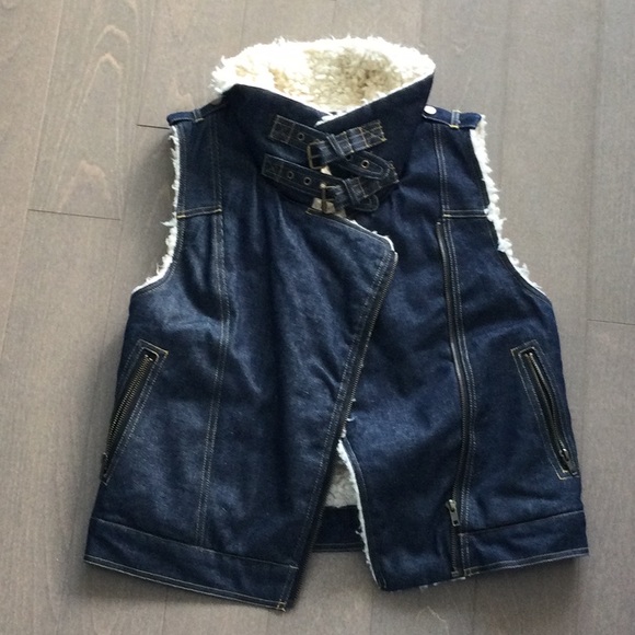 Steve Madden Denim Vest Small/Medium - Picture 4 of 5